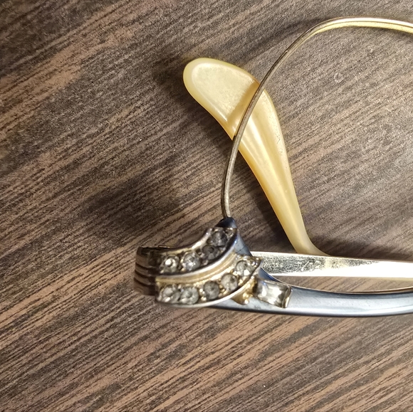 Bausch & Lomb Vintage Cat Eye Gold and Black Eyeglass Frames - Picture 2 of 4